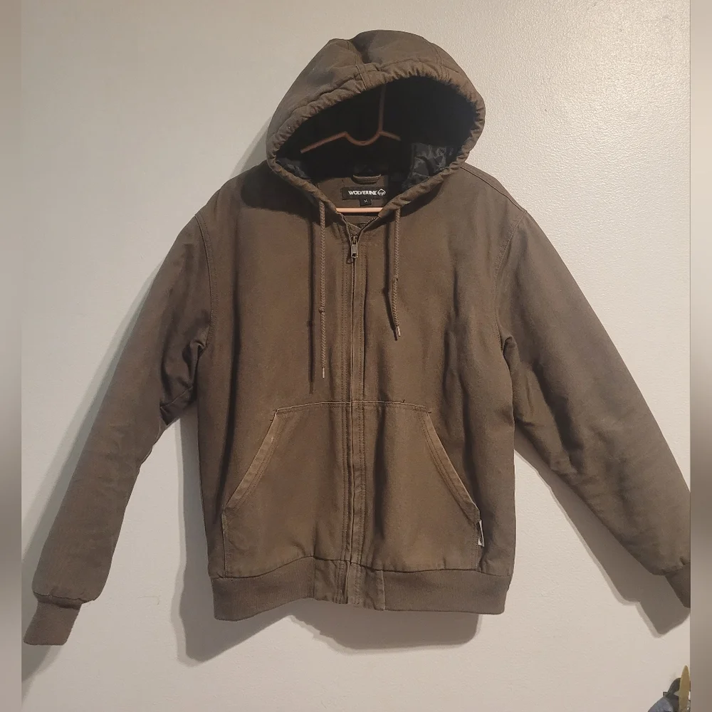 Brown Workwear Hooded Jacket. - Picture 2 of 8